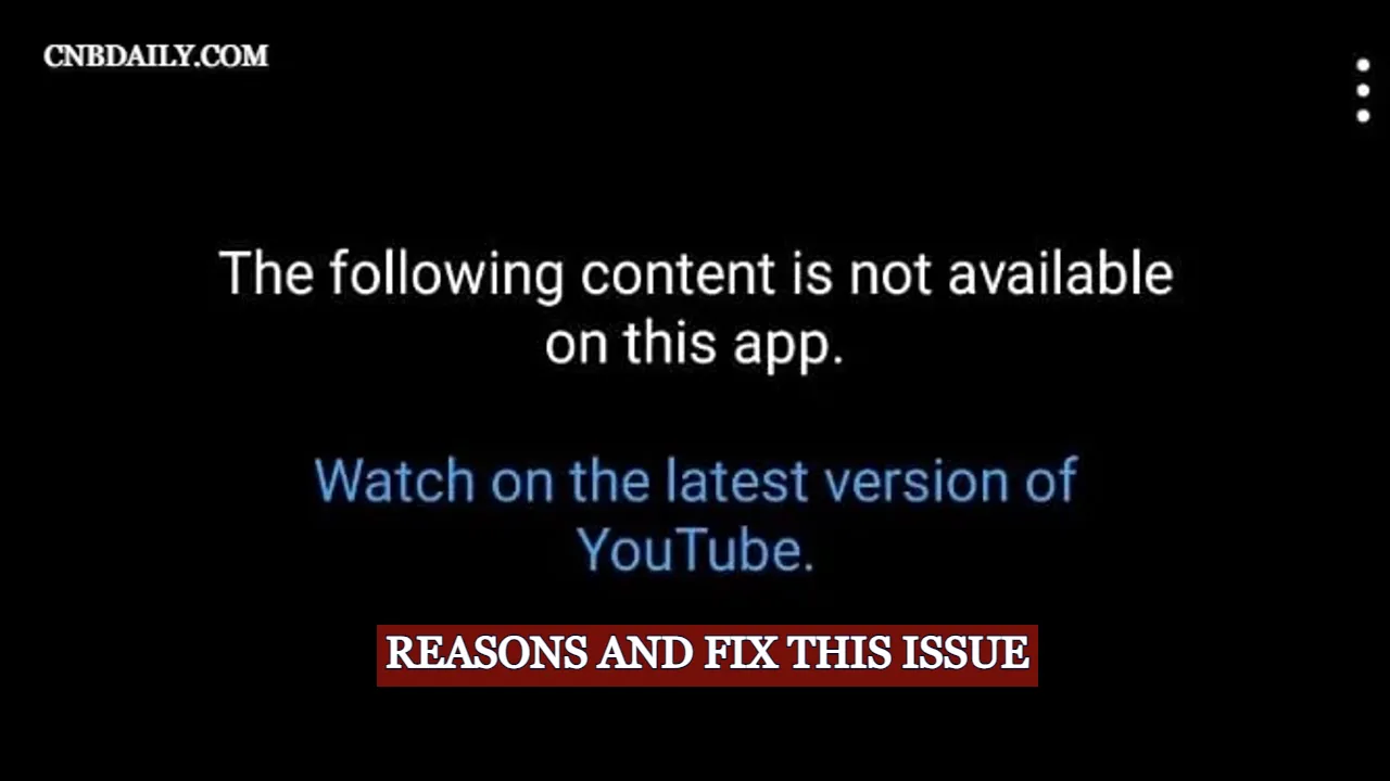 Fix YouTube Vanced Error: 'The Following Content is Not Available on This App'