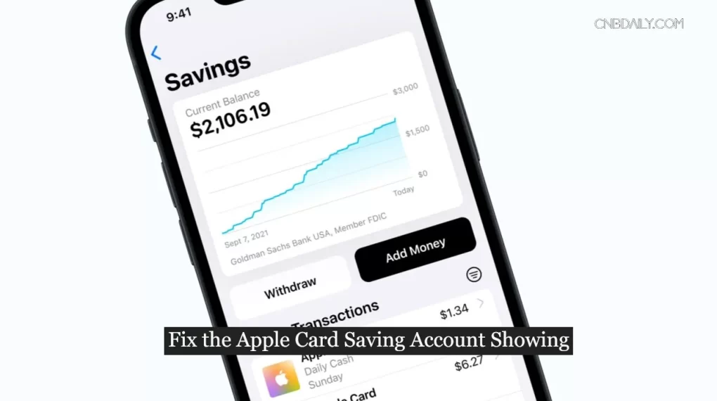 Fix "Apple Card Saving account not Showing up"
